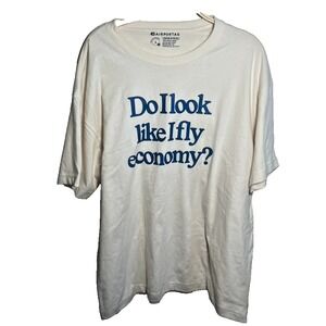 Airportag Adult Large Do I Look Like I Fly Economy Funny Graphic T-Shirt